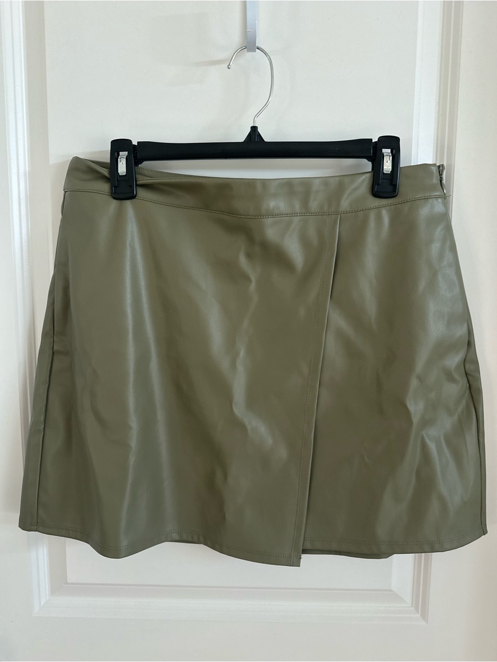 a new day Olive Green Faux Leather Mini Skirt
